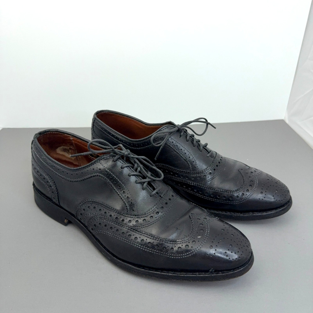 Allen Edmonds McAllister Shoes Mens Size 8.5 D Leather Wingtip Oxford Brogue USA